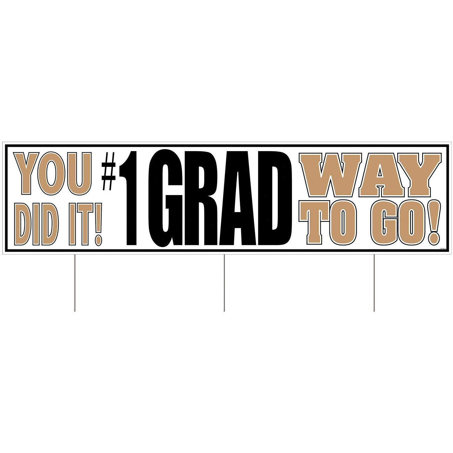 Plastic Jumbo Grad Yard Sign