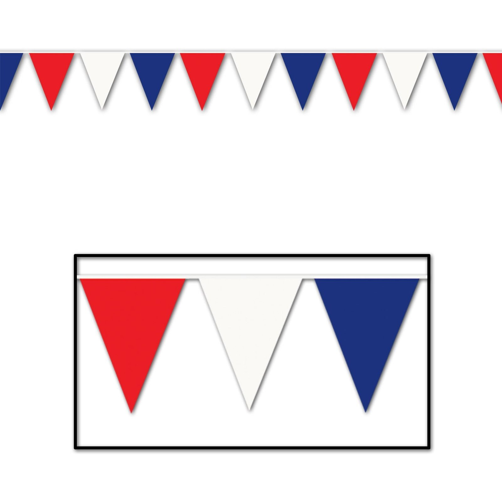 Red, White & Blue Pennant Banner