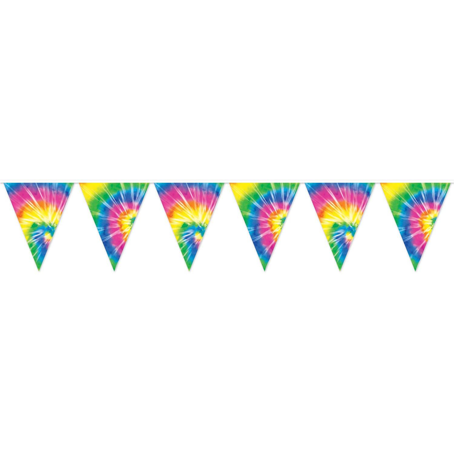 Tie-Dyed Pennant Banner