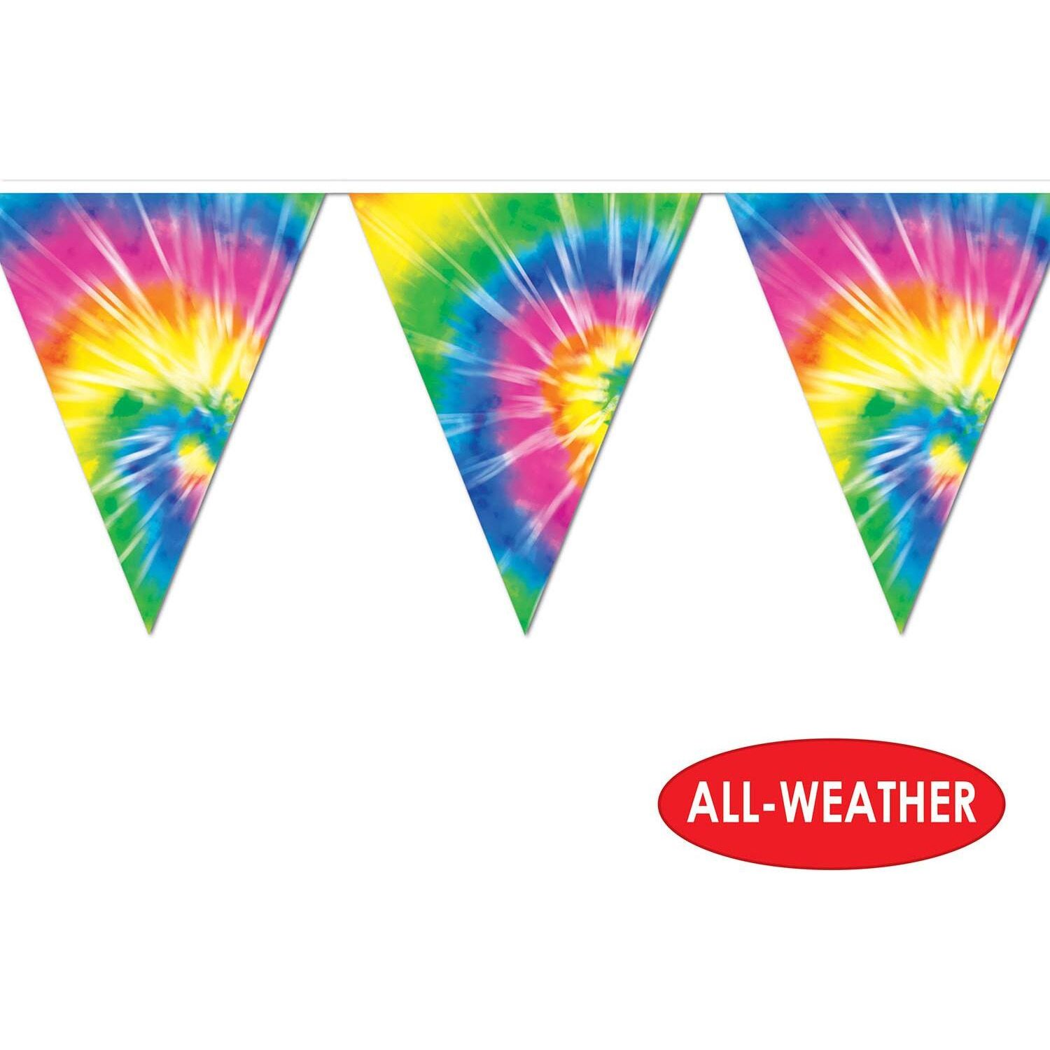 Tie-Dyed Pennant Banner