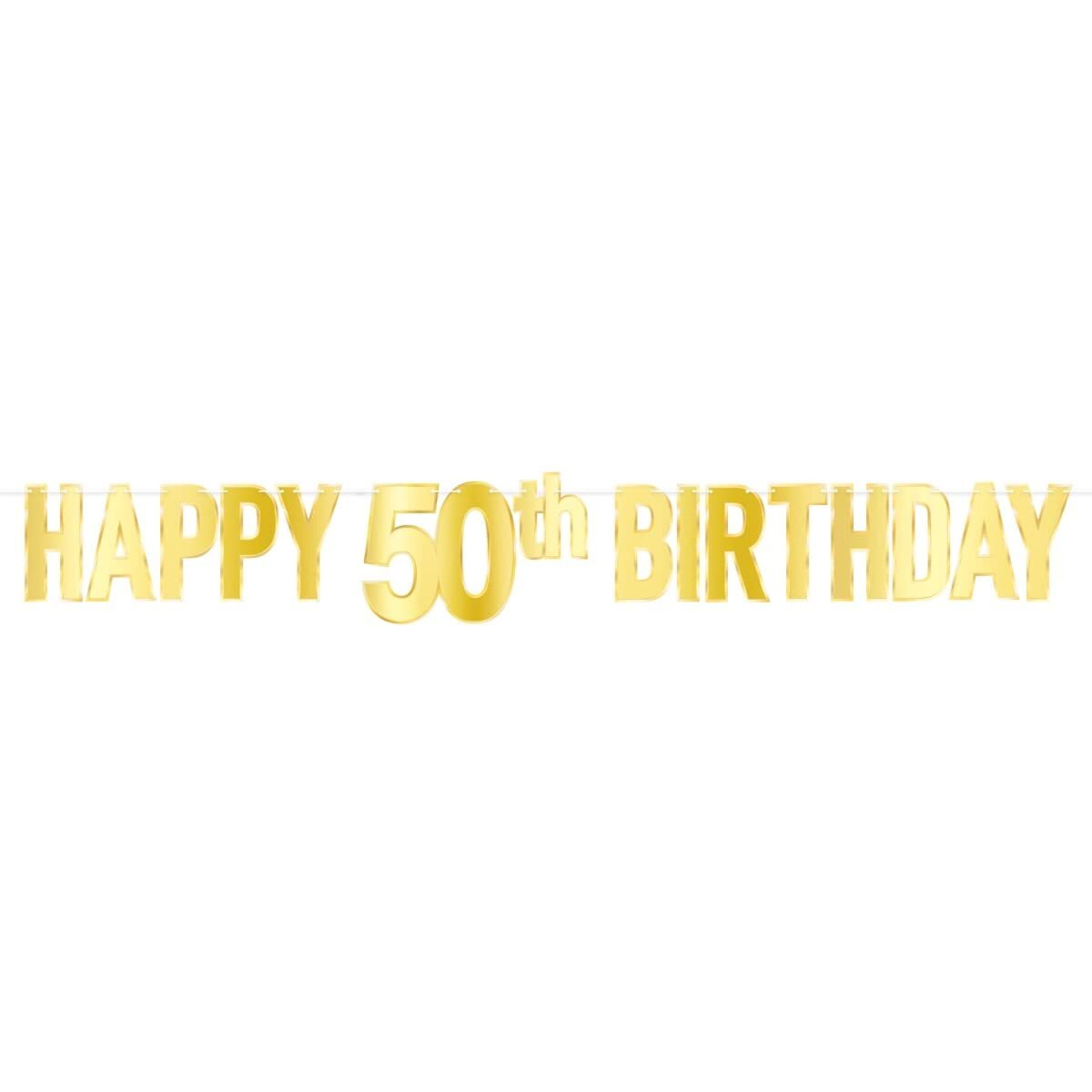 Foil Happy  50th  Birthday Streamer