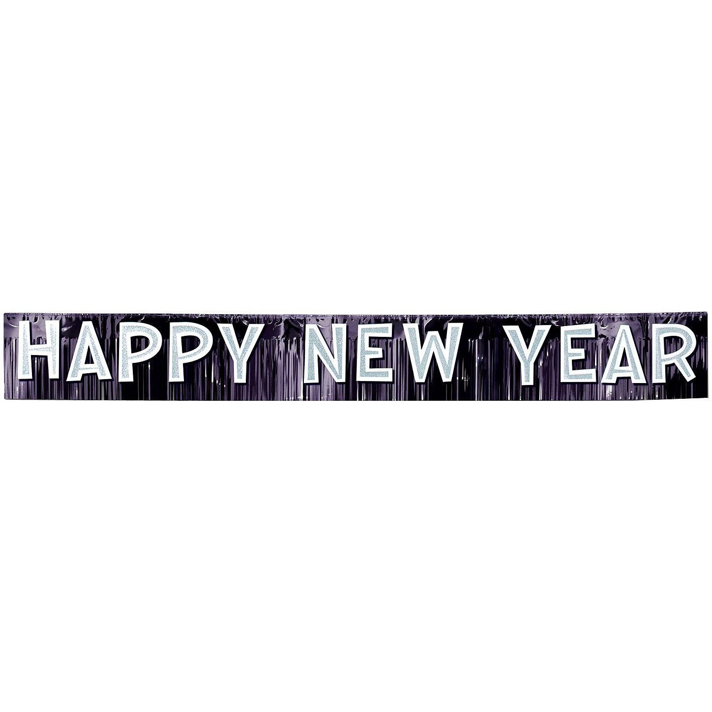 Metallic Happy New Year Banner