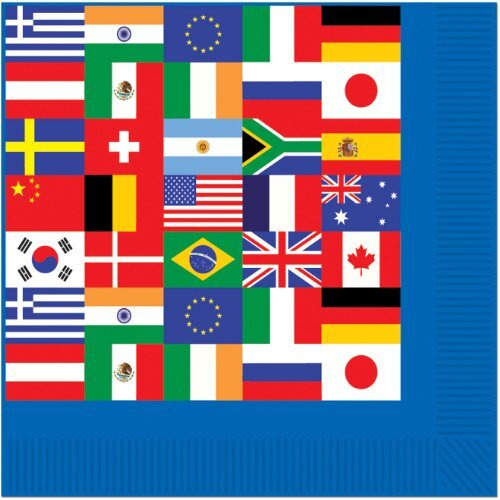 International Flag Beverage Napkins