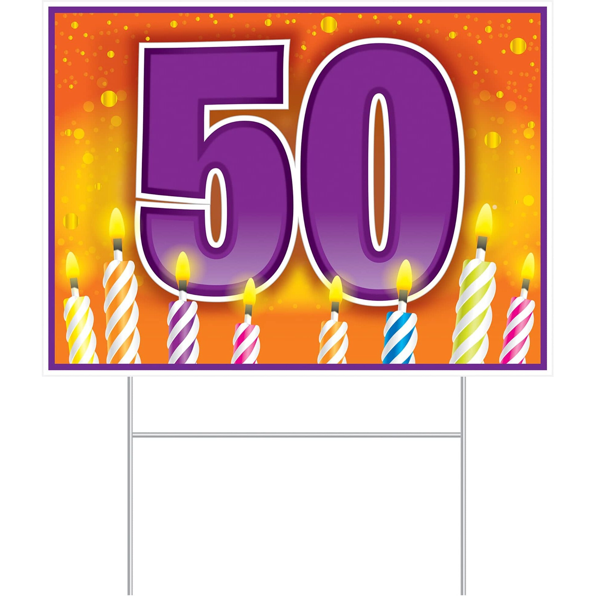 Plastic  50  Birthday Yard Sign