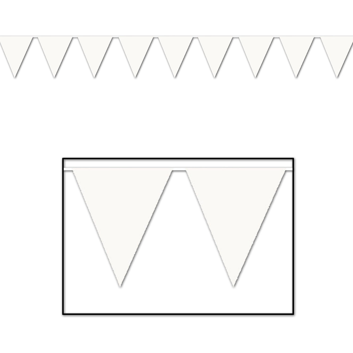 White Pennant Banner