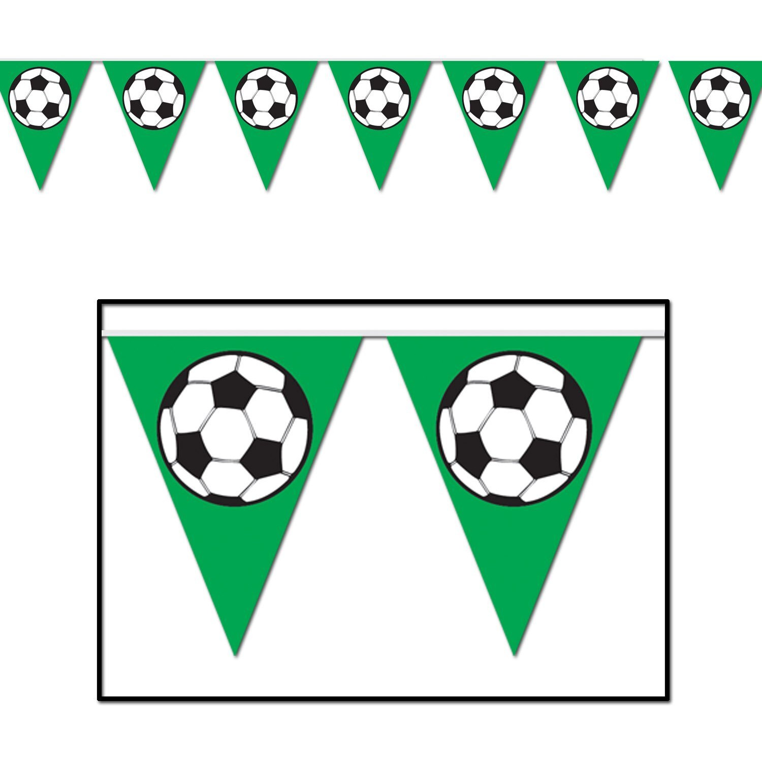 Soccer Ball Pennant Banner