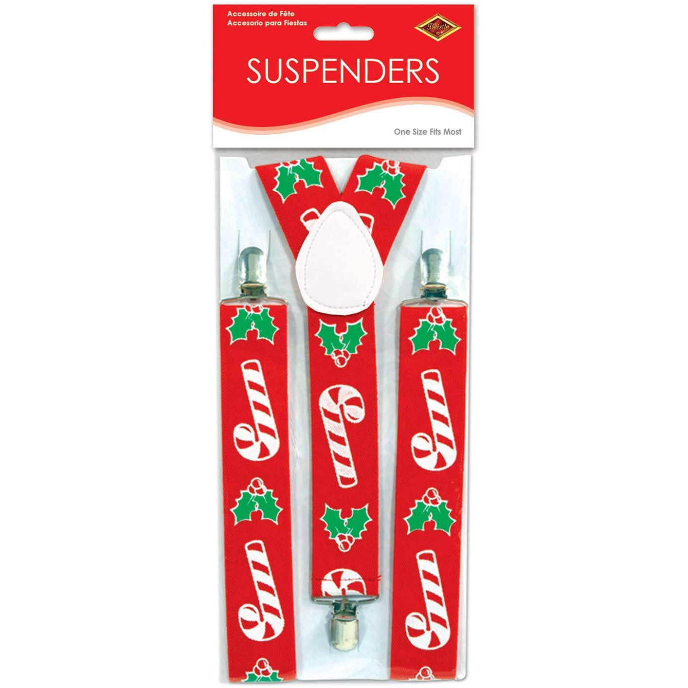 Candy Cane & Holly Suspenders