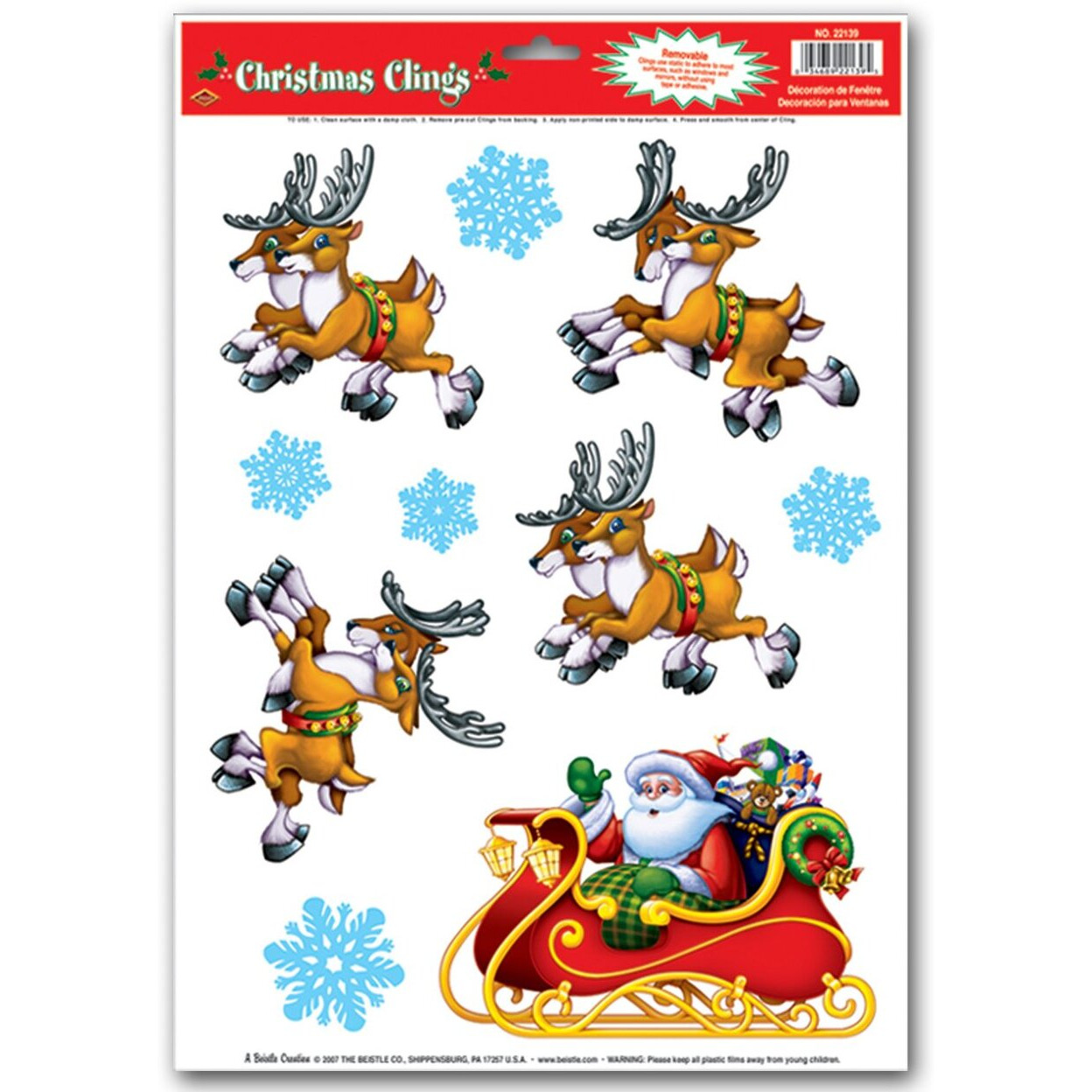 Santa & Sleigh Clings