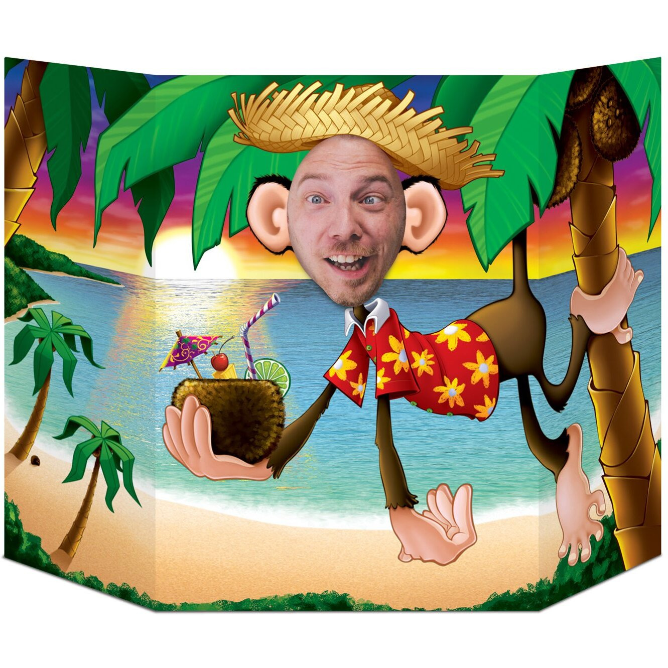 Luau Monkey Photo Prop