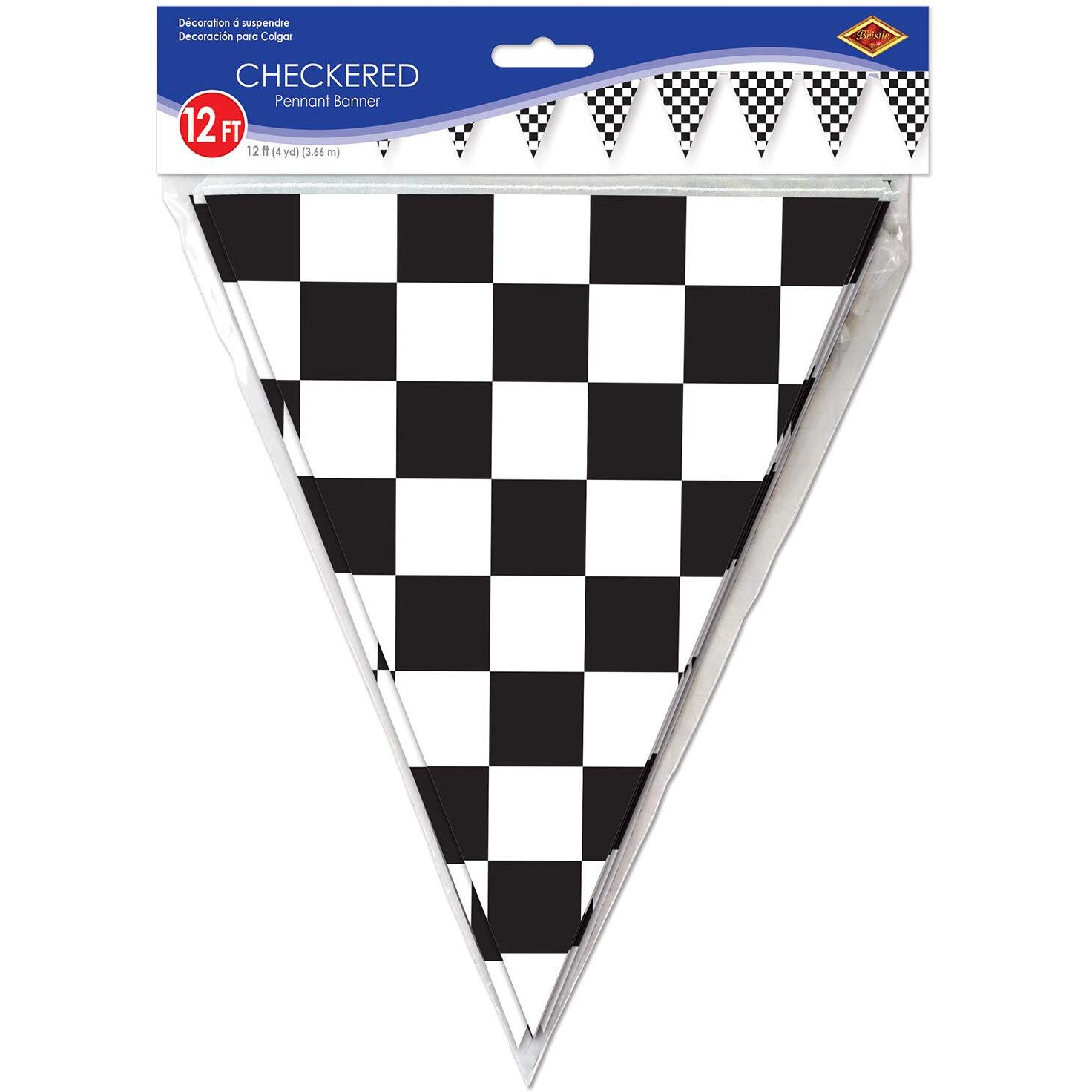 Checkered Pennant Banner