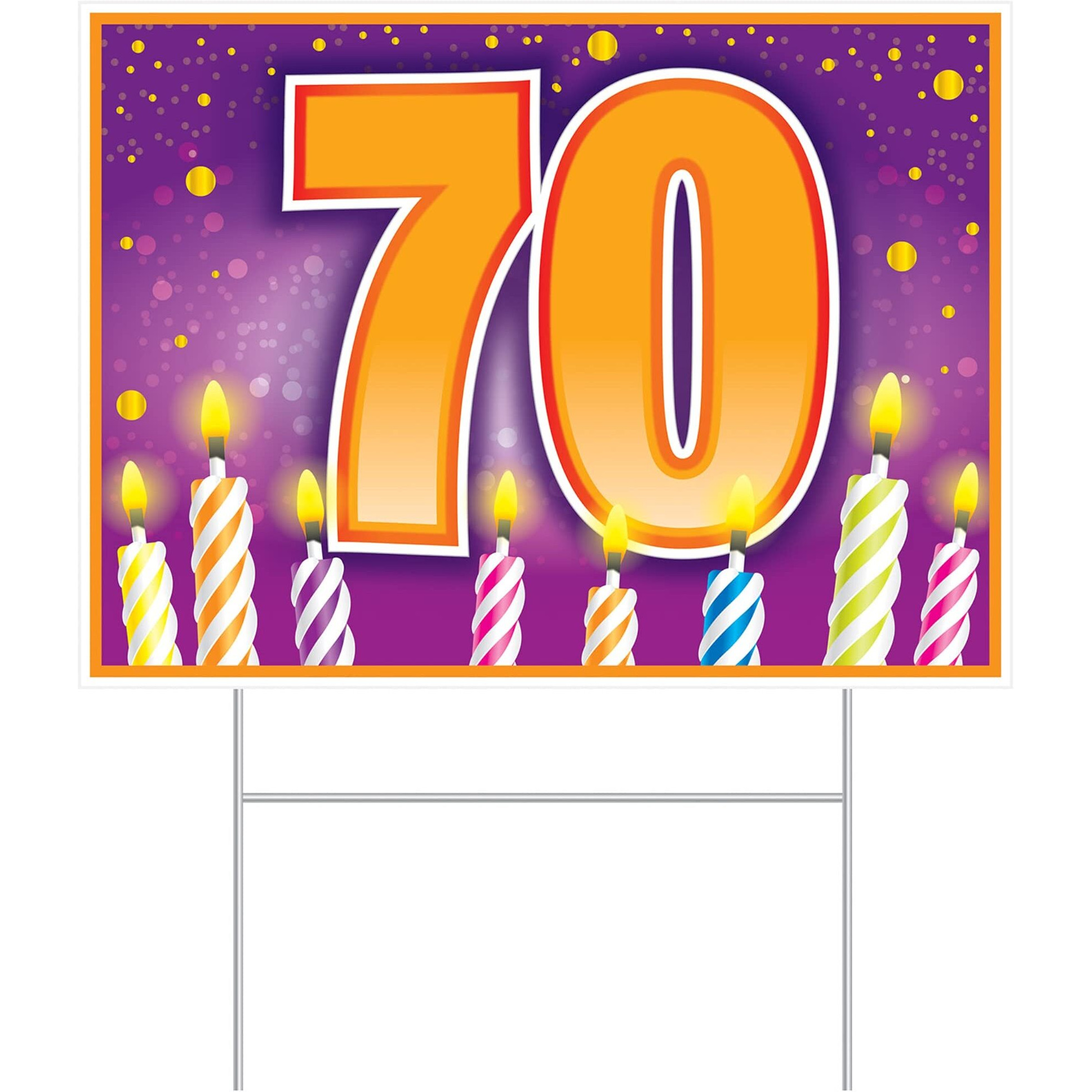 Plastic  70  Birthday Yard Sign