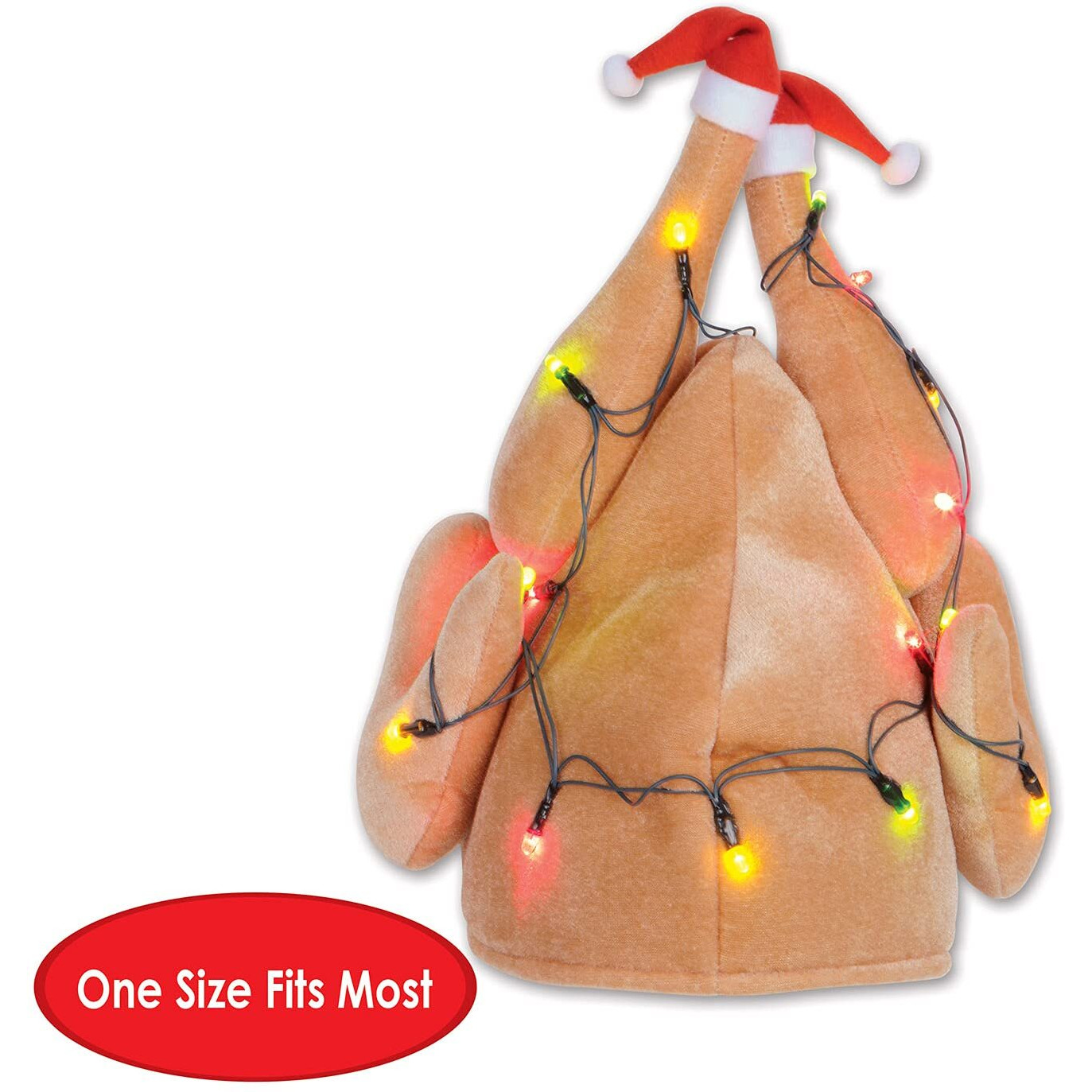 Plush Light-Up Christmas Turkey Hat