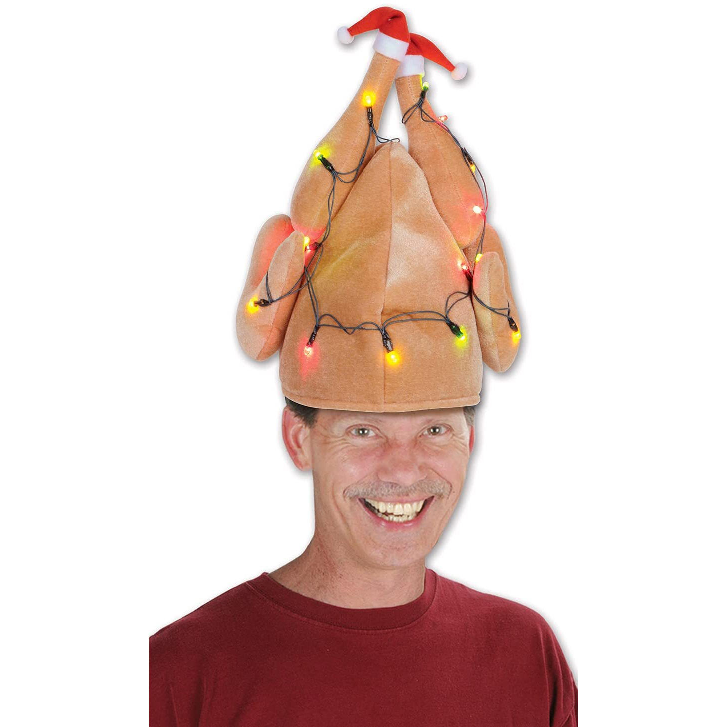 Plush Light-Up Christmas Turkey Hat