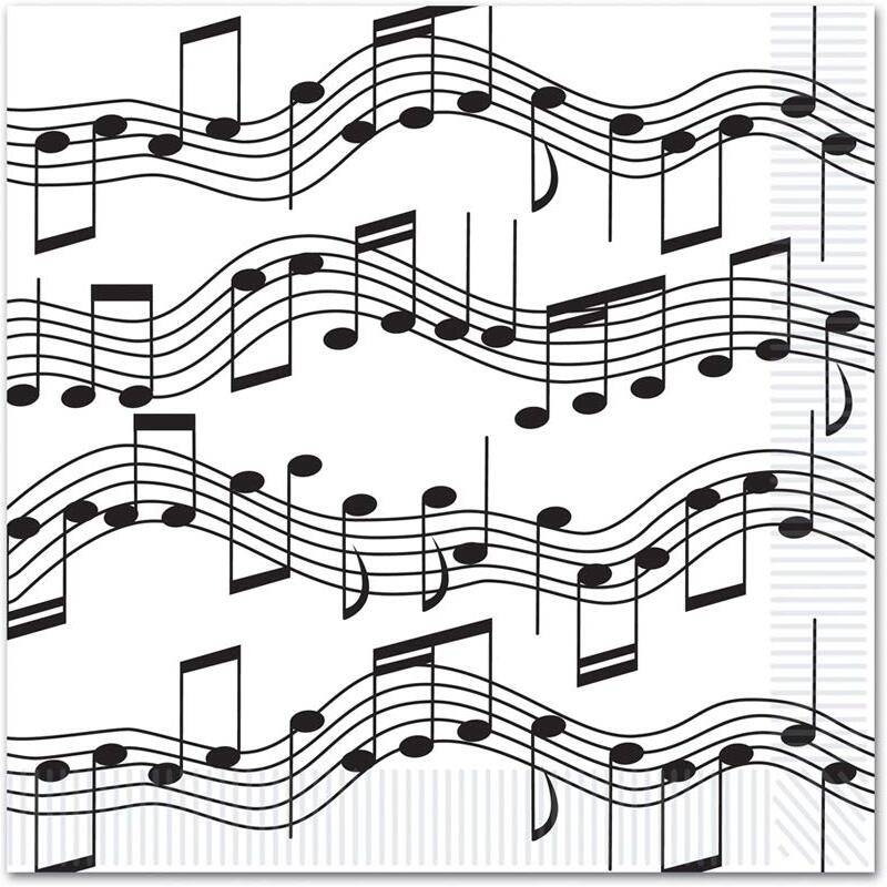 Musical Notes Luncheon Napkins