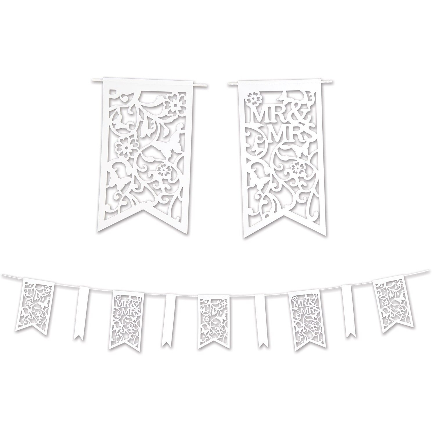 Die-Cut Mr & Mrs Pennant Banner