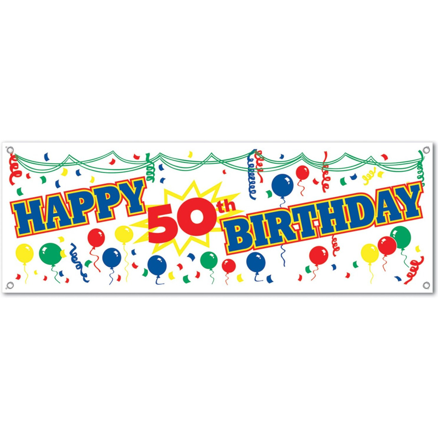 Happy  50th  Birthday Sign Banner