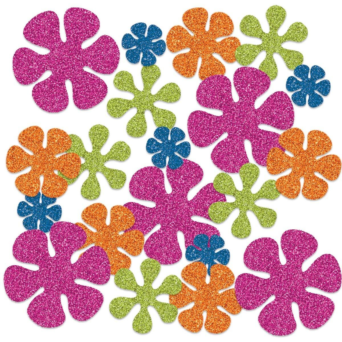 Retro Flower Deluxe Sparkle Confetti