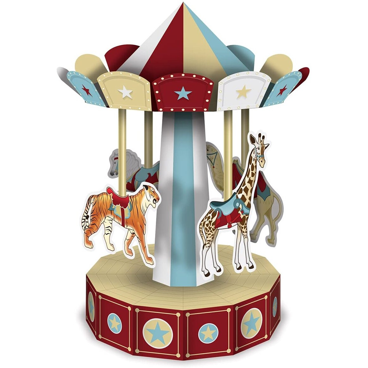 3-D Vintage Circus Carousel Centerpiece