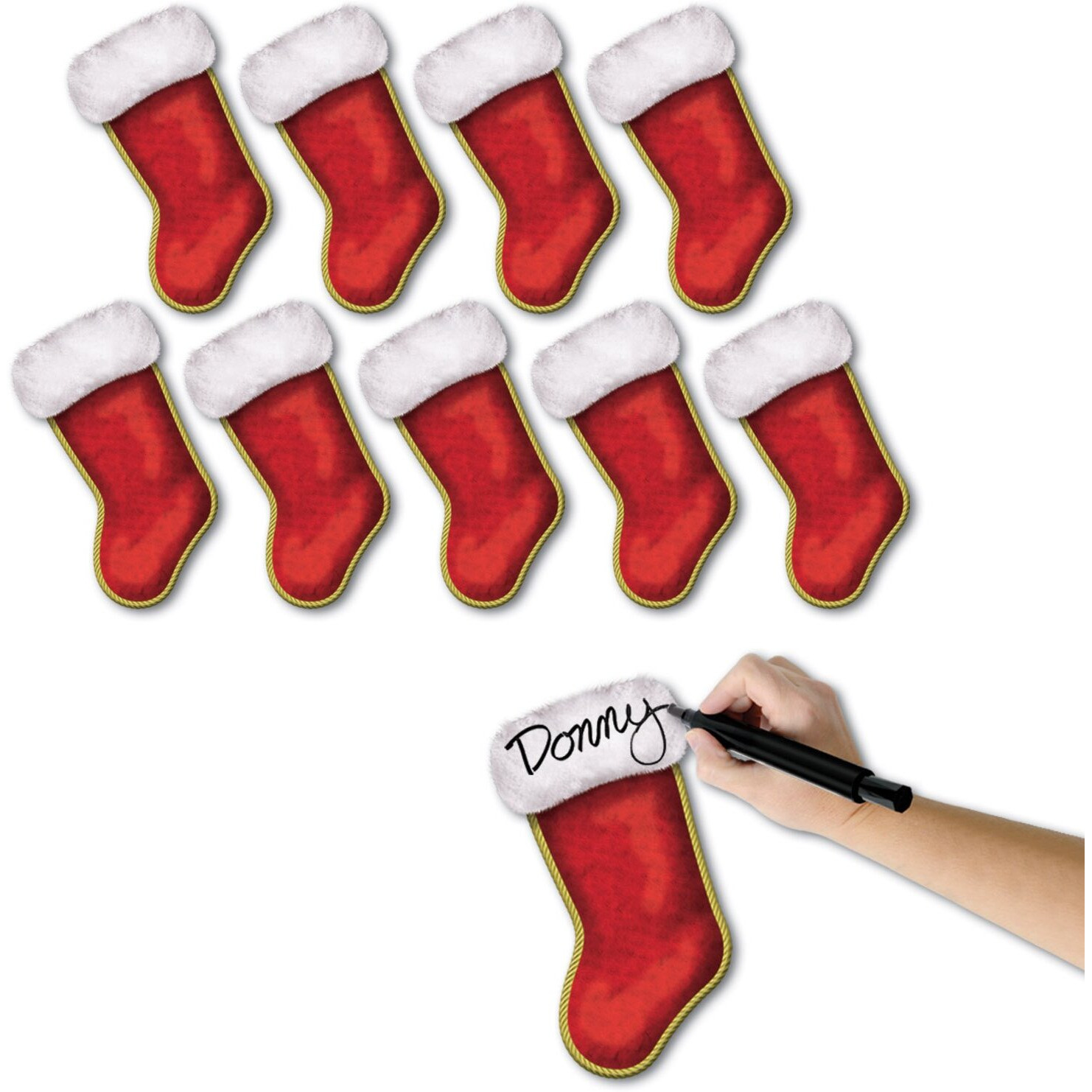 Mini Christmas Stocking Cutouts