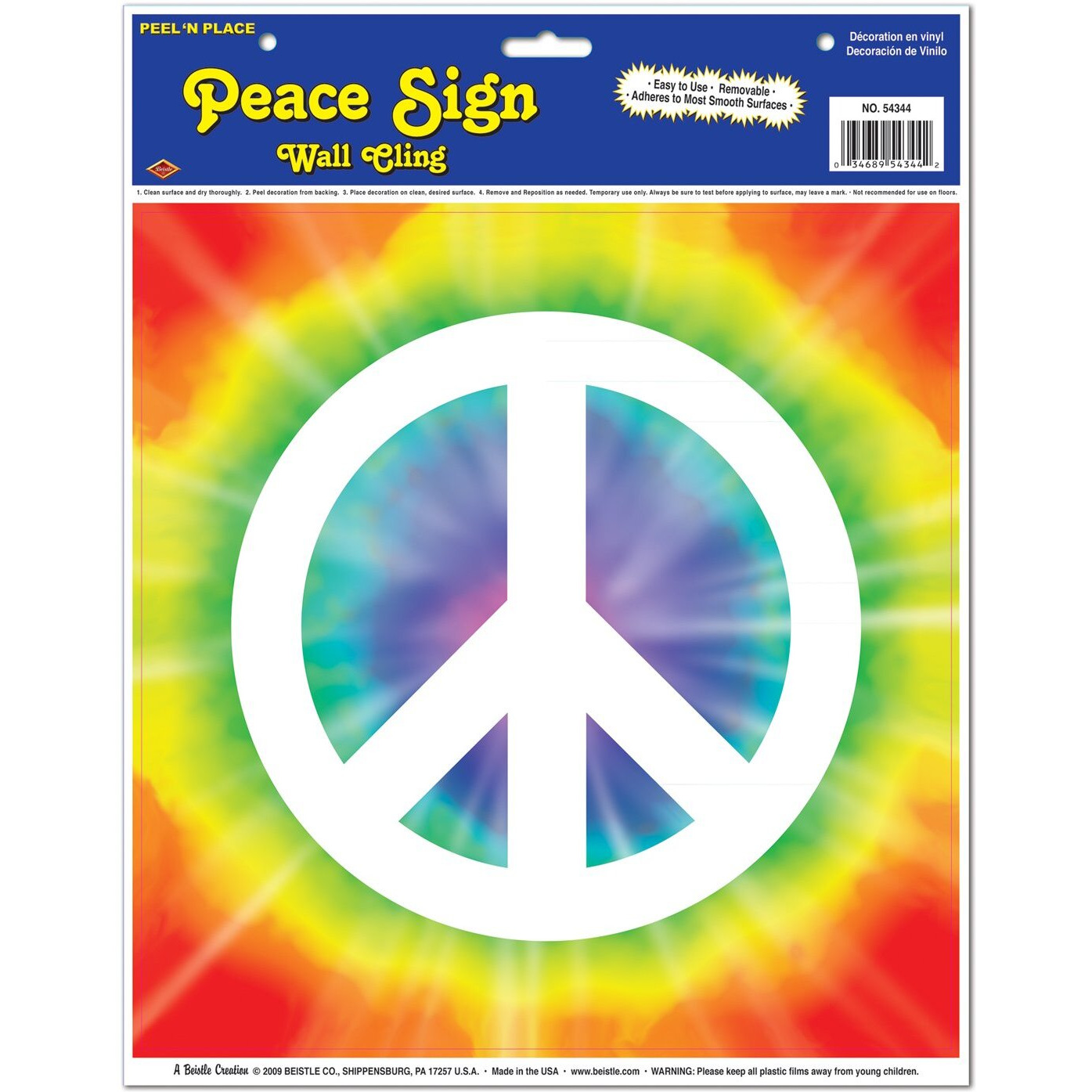 Peace Sign Peel 'N Place