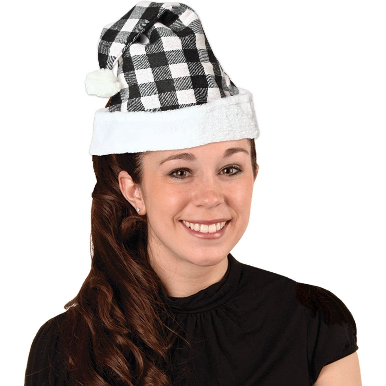 Plaid Santa Hat