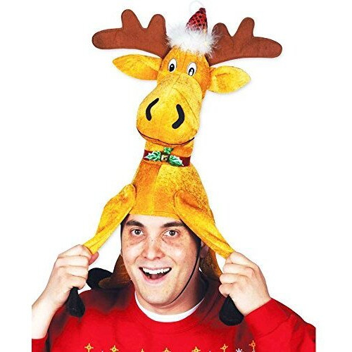 Plush Christmas Moose Hat