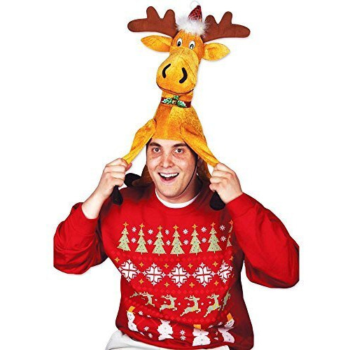 Plush Christmas Moose Hat