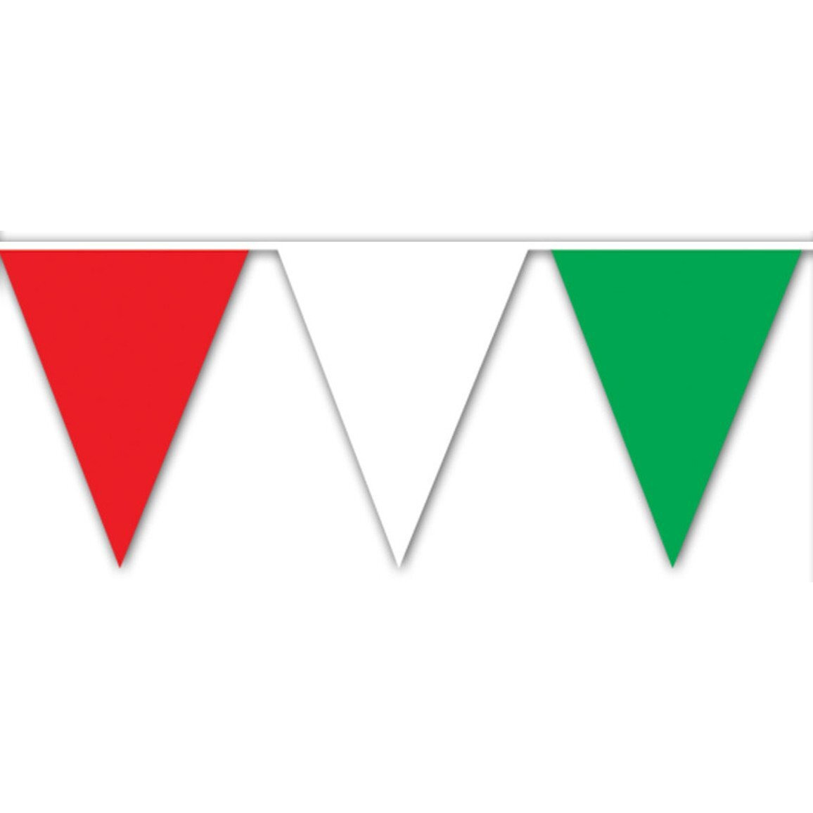 Red, White & Green Pennant Banner