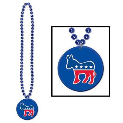 Beads w/Democratic Medallion