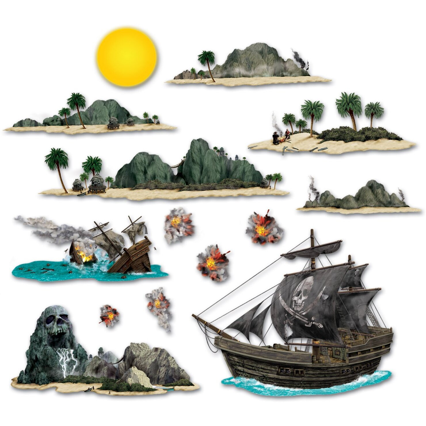 Pirate Ship & Island Props