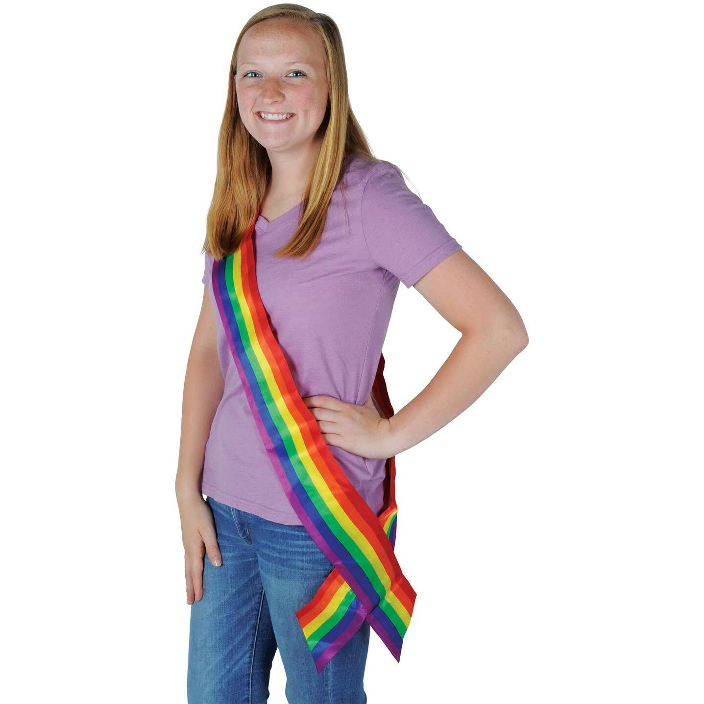 Rainbow Satin Sash