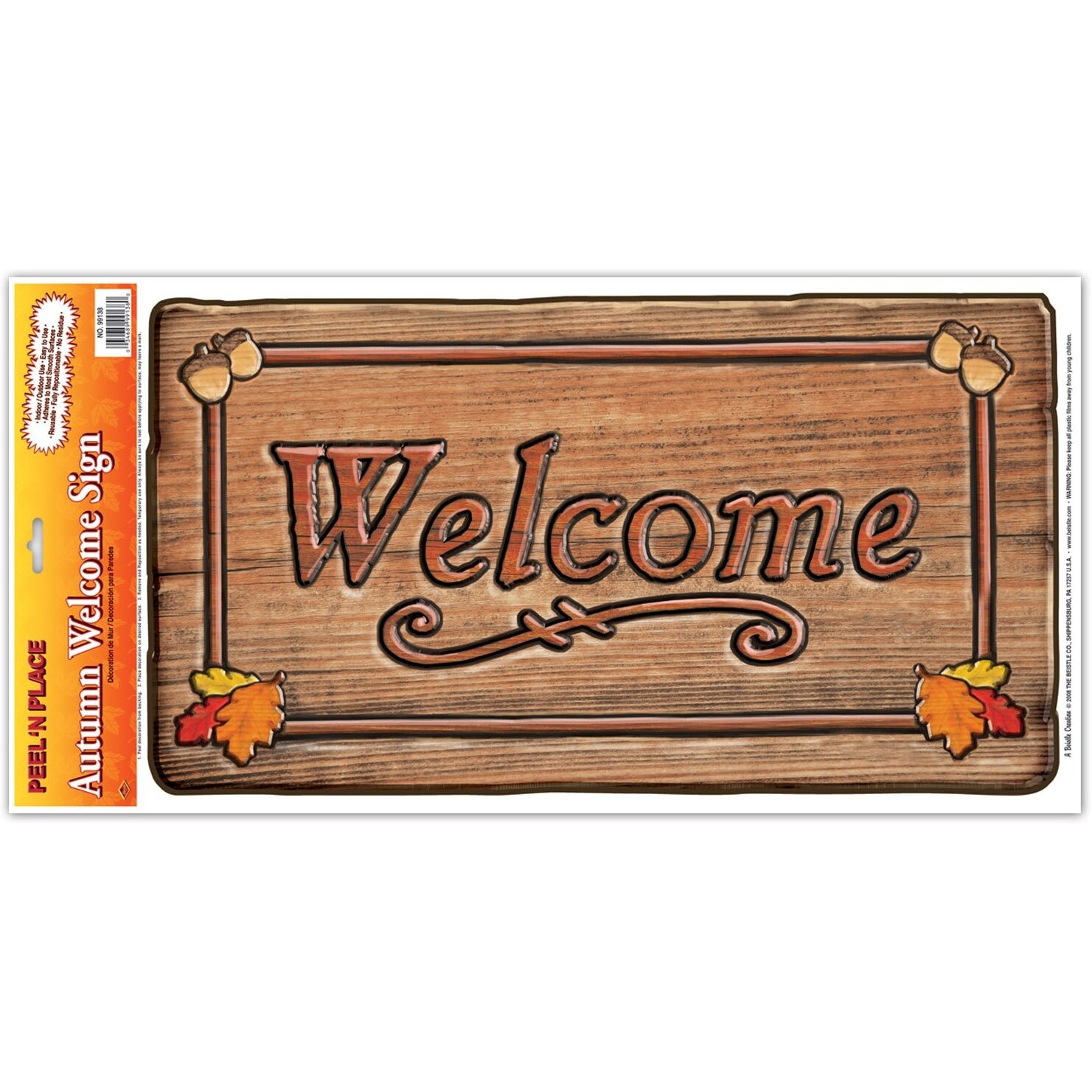 Autumn Welcome Sign Peel 'N Place