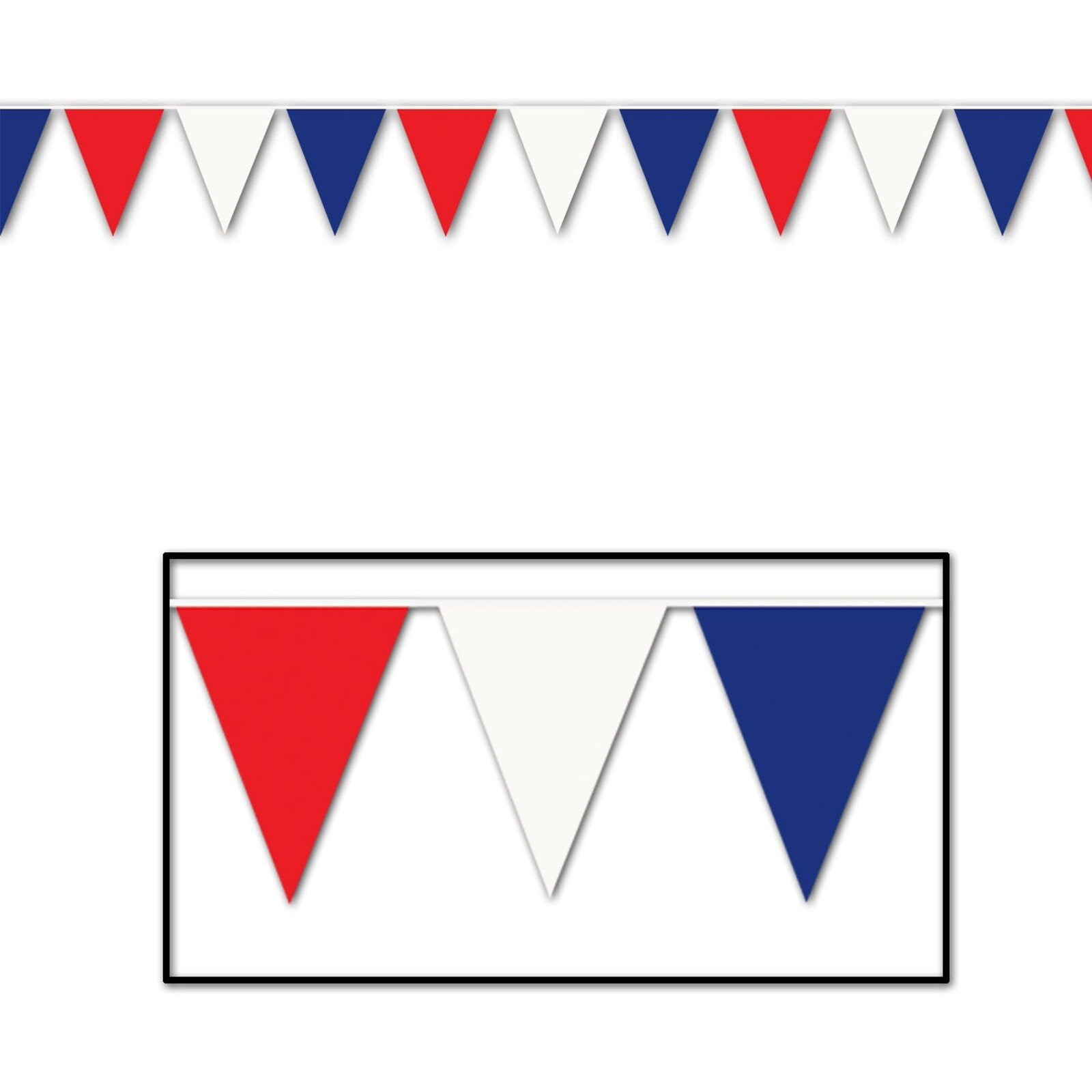 Red, White & Blue Pennant Banner