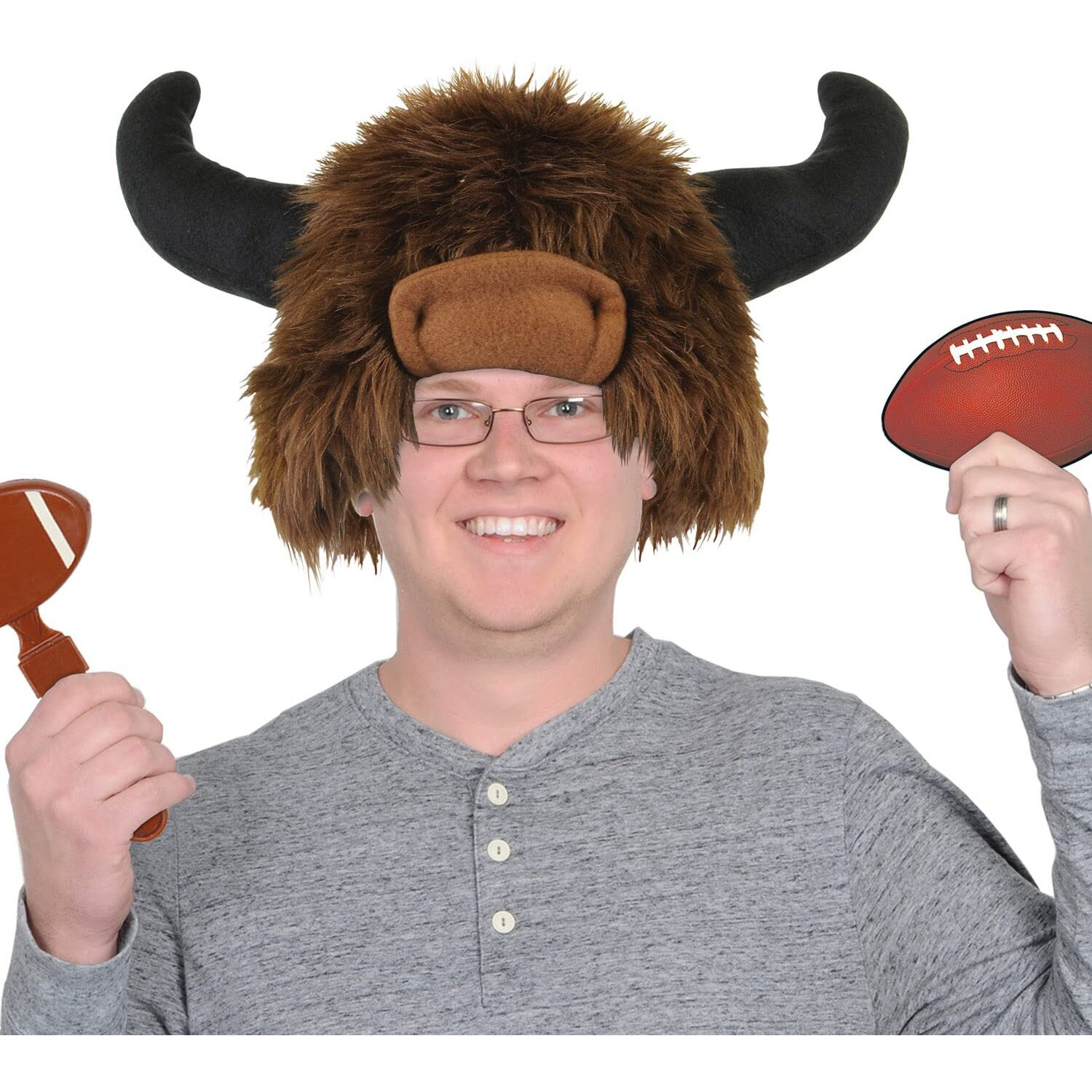 Plush Buffalo Hat