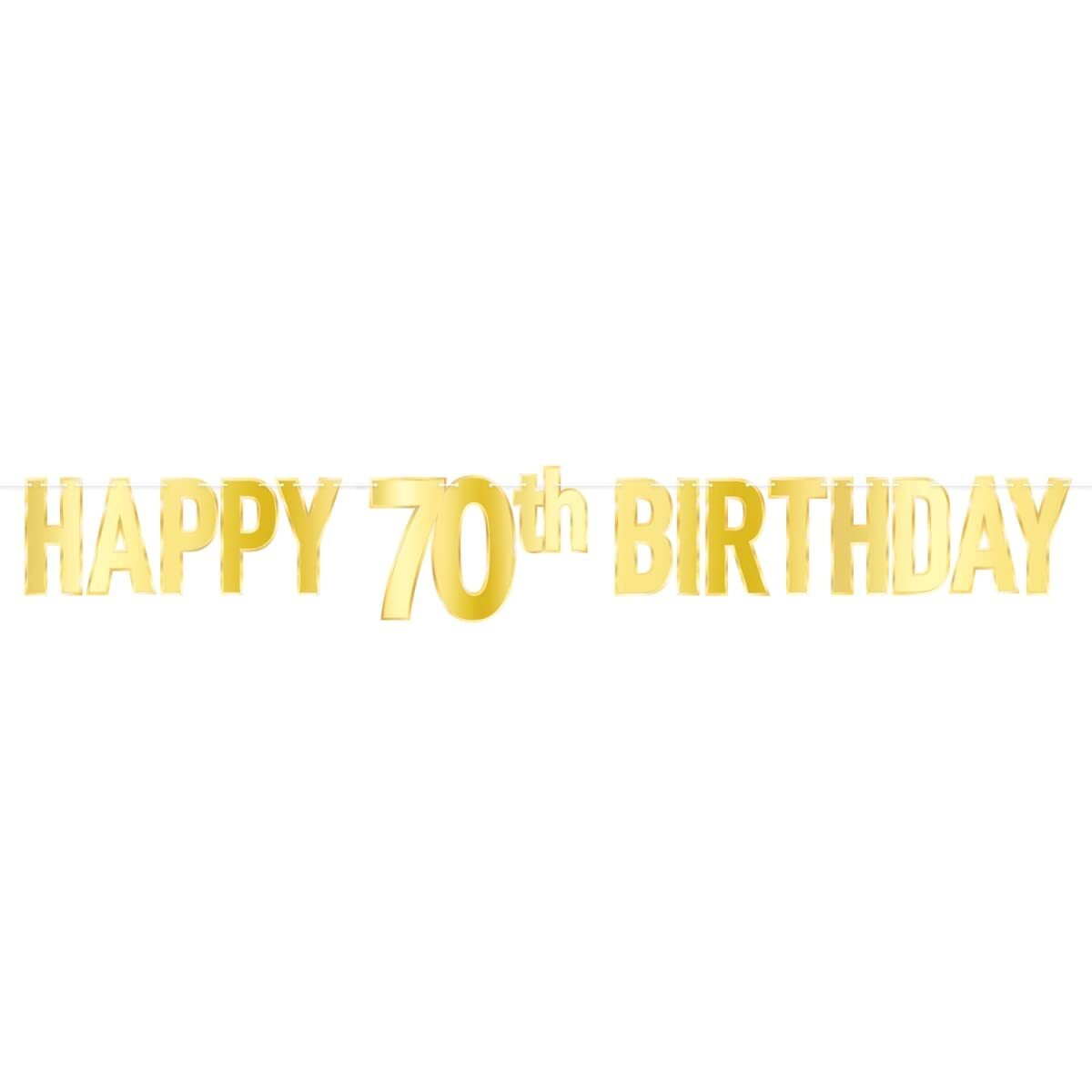 Foil Happy  70th  Birthday Streamer