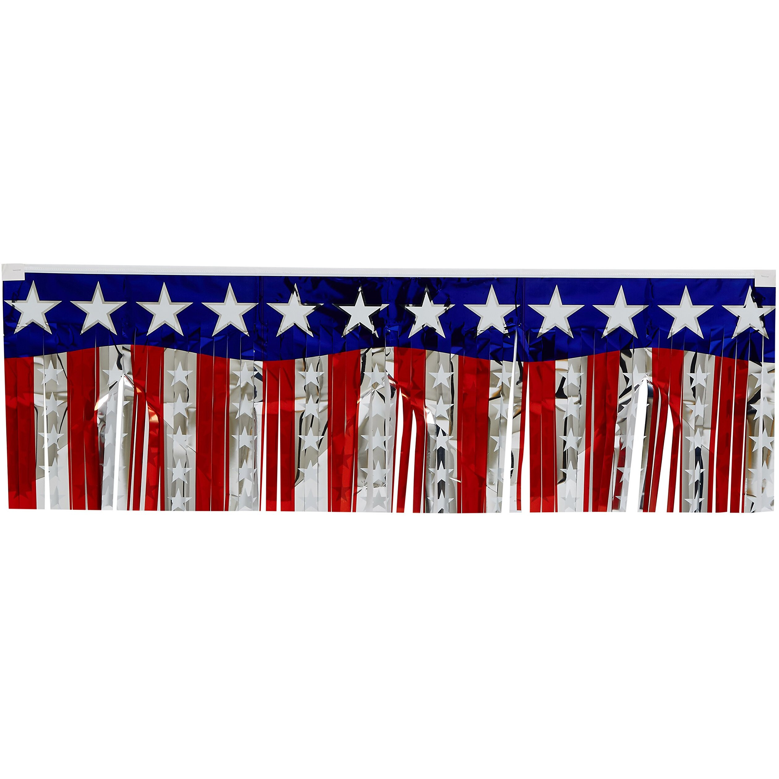 Metallic Stars & Stripes Fringe Banner