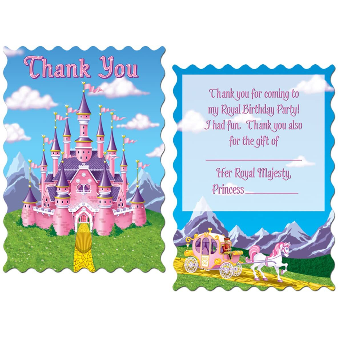 Princess Party Thank You Notes