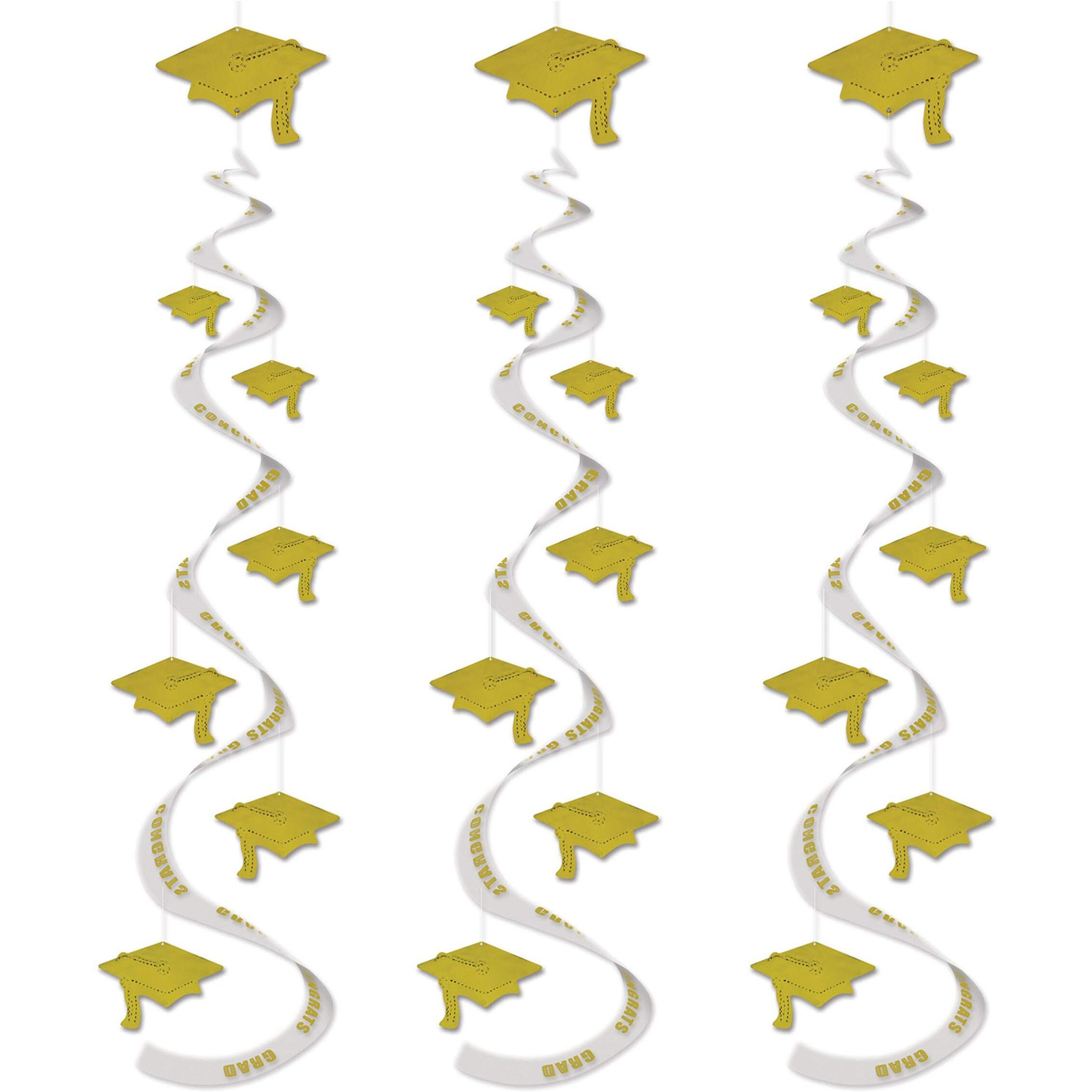 Printed Grad Cap Whirls