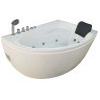 EAGO AM161-L  5' Single Person Corner White Acrylic Whirlpool Bath Tub - Drain on Left