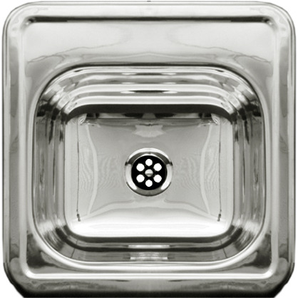 Decorative Square Drop-in Entertainment/Prep Sink with a Smooth Surface