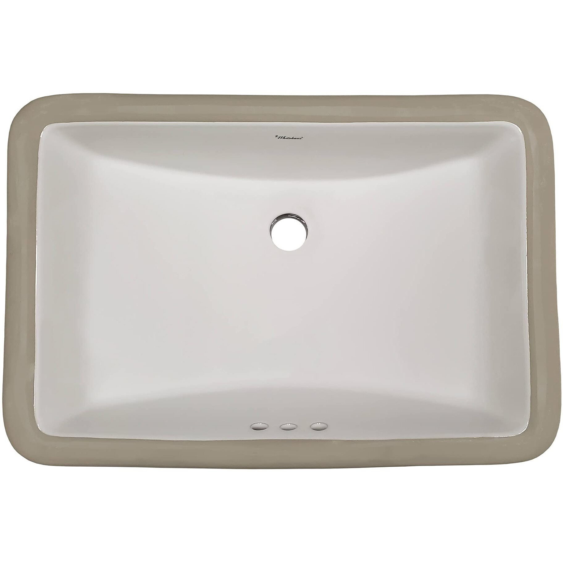 Isabella Plus Collection  21 inch Rectangular Undermount basin with overflow and rear center drain