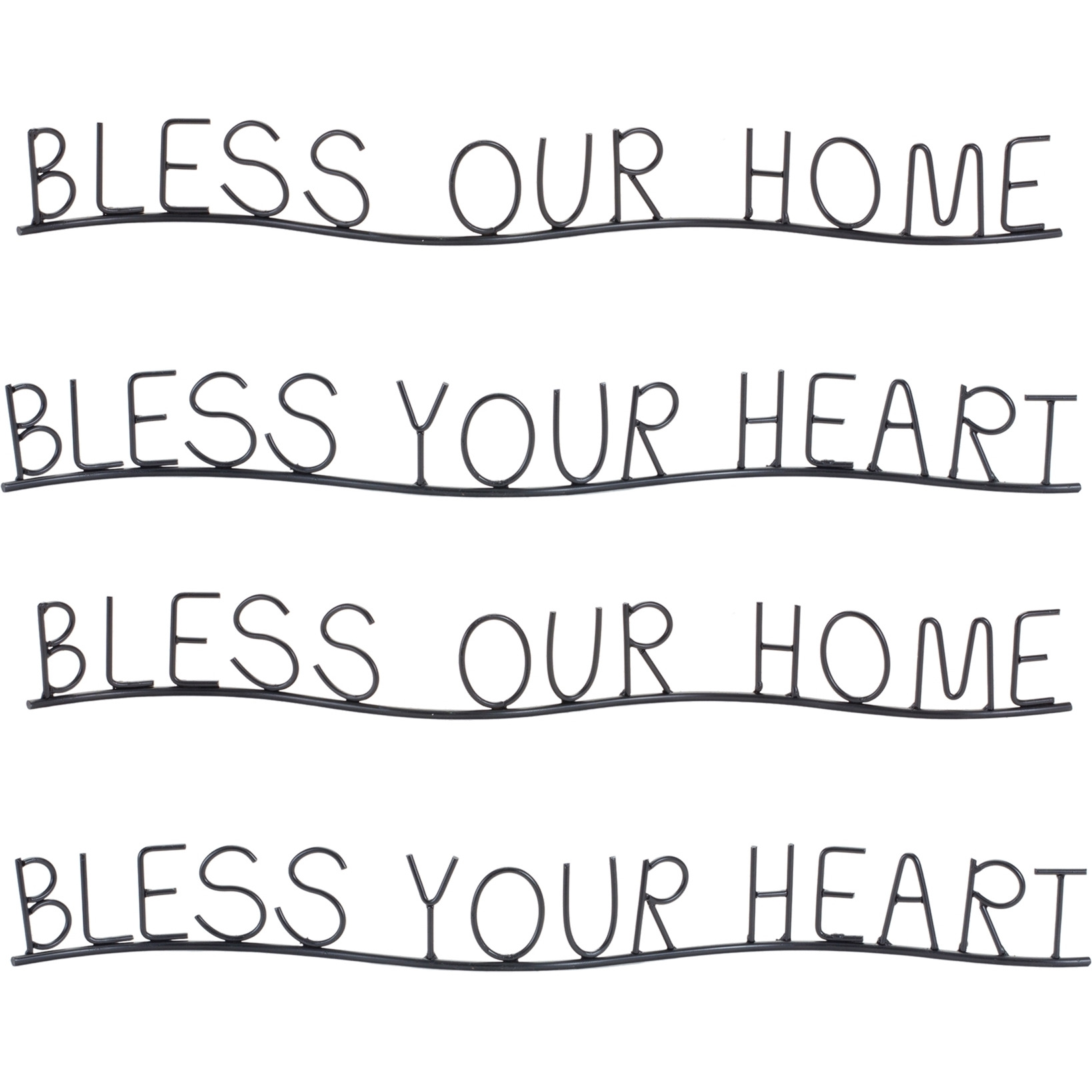 Bless Home and Heart Decor (Set of 4)