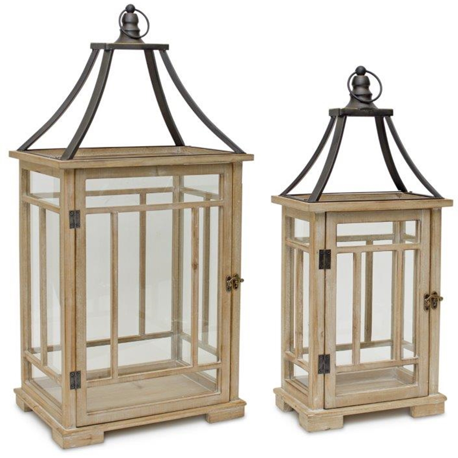 Wooden Lantern (Set of 2)