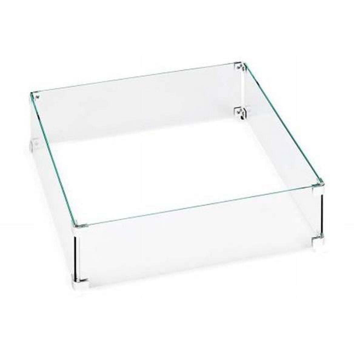 22 x 22 in Square glass Wind Screen  clear