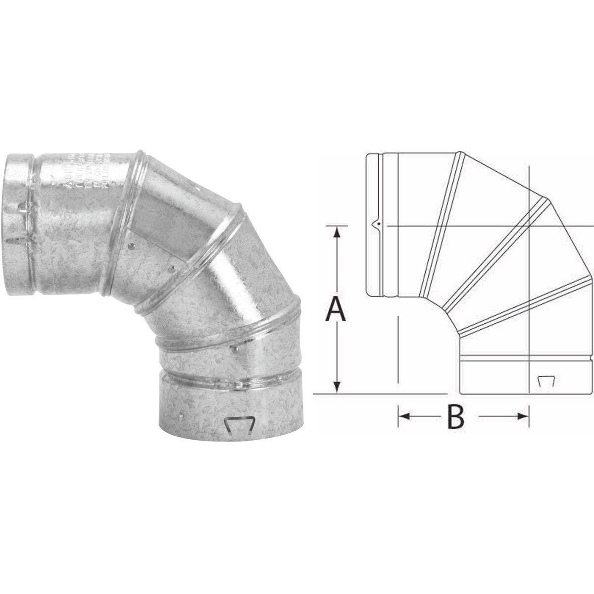 Selkirk Metalbestos 4in 90 degrees Adjustable Elbow  4RV-90