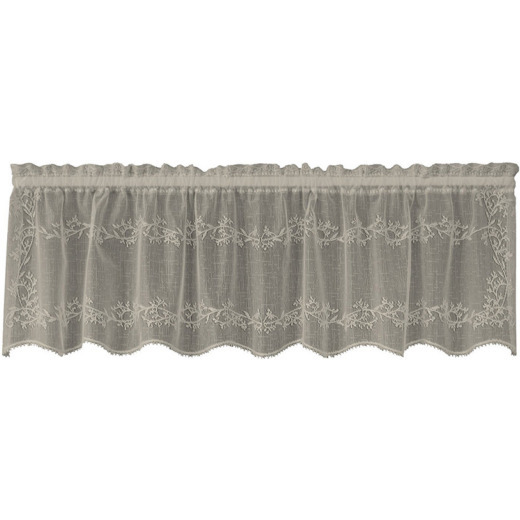 Heritage Lace 8220E-6016 60 x 16 in Sheer Divine Valance  Ecru