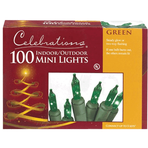 celebrations 4007-71 100 Mini green Light Set