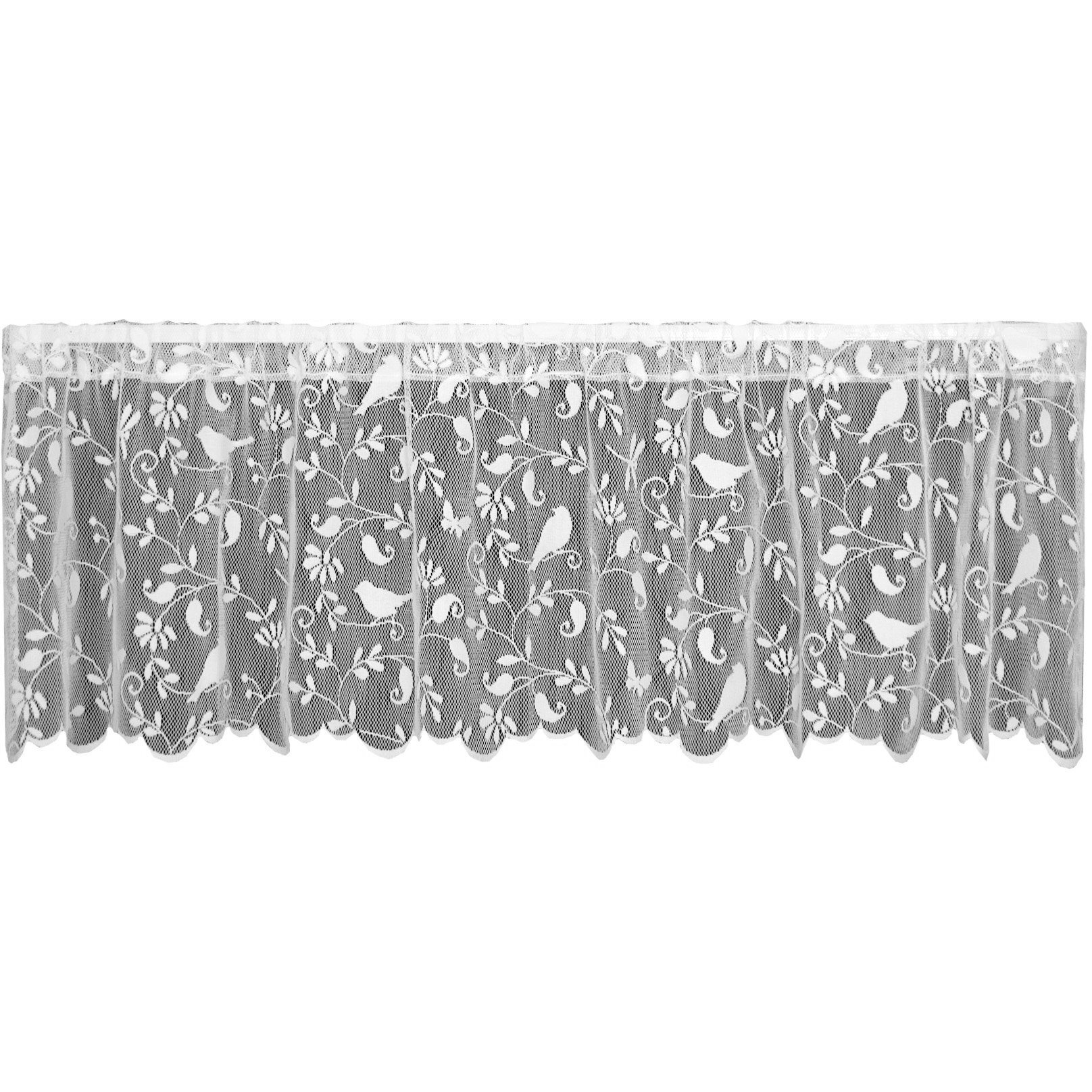 Heritage Lace 6305W-6018 60 x 18 in Bristol garden Valance  White