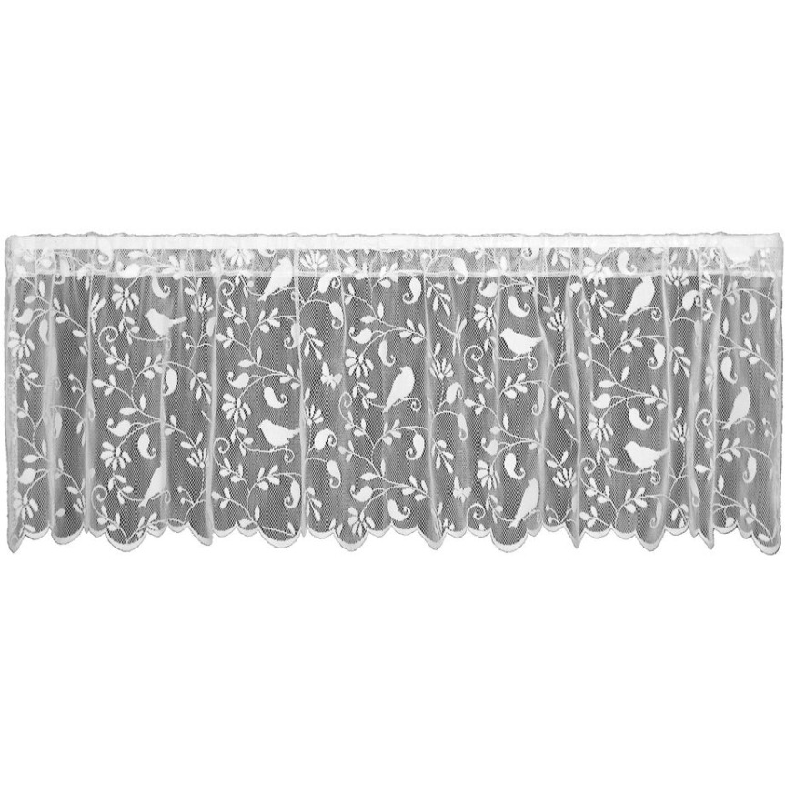 Heritage Lace 6305W-6018 60 x 18 in Bristol garden Valance  White