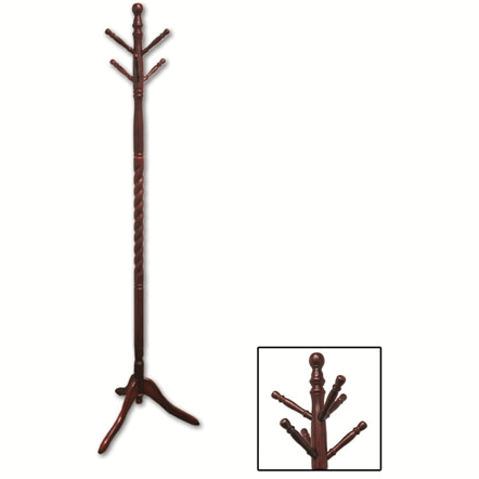 Ore International N10061-cH Twist cherry Wooden coat Rack